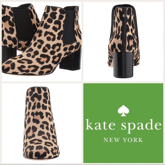 kate spade leopard booties